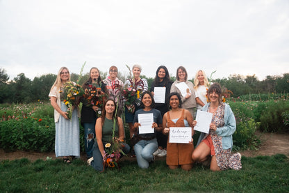 Bouquet-Making + Beginner Brush Pen Modern Calligraphy Collaboration Workshop - August 19th  - Fern's Flowers Garden (EDMONTON, AB)