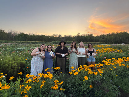 Bouquet-Making + Beginner Floral Embroidery Collaboration Workshop - August 26th - Fern's Flowers Garden (EDMONTON, AB)